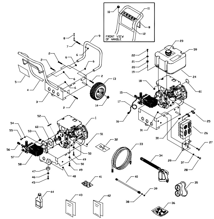 GENERAC 1421-0 parts breakdown